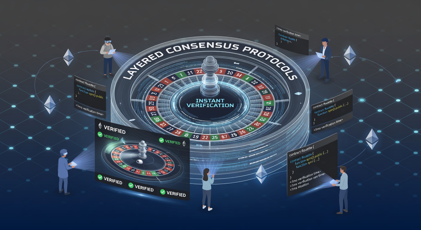 Darstellung schichtbasierter Konsensprotokolle in Ethereum-Netzwerken für Roulette-Verifizierung